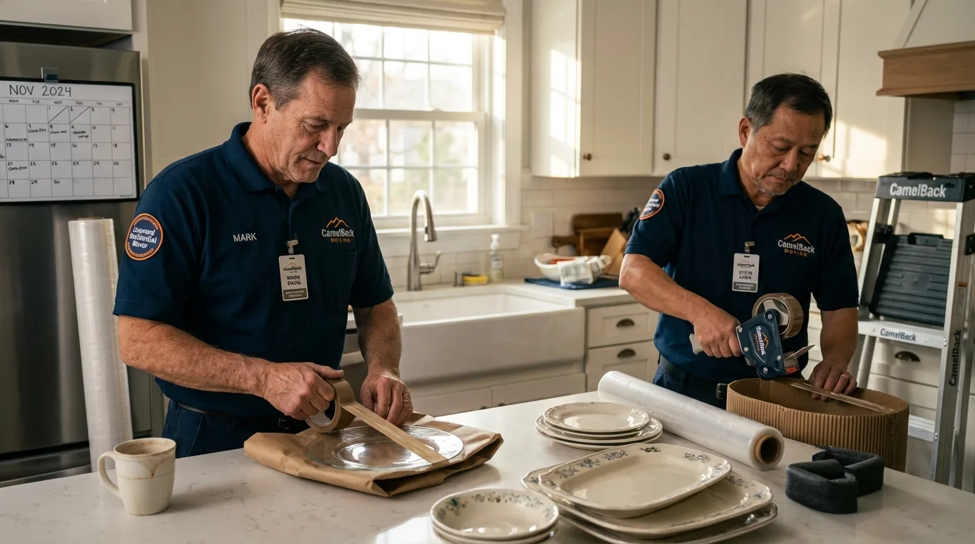 Professional crew packing kitchen dishware in Valdosta, GA